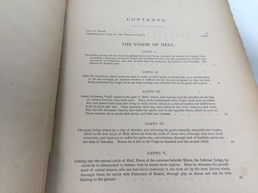 Dante's Inferno Hardcover Book With Illustrations By M. Gustave Dore New Edition Pollard & Moss 1887 [Photo 18]