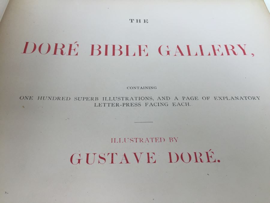 The Dore Bible Gallery Illustrated By Gustave Dore Hardcover Leatherbound Fine Art Publishing Co. 1879 [Photo 14]