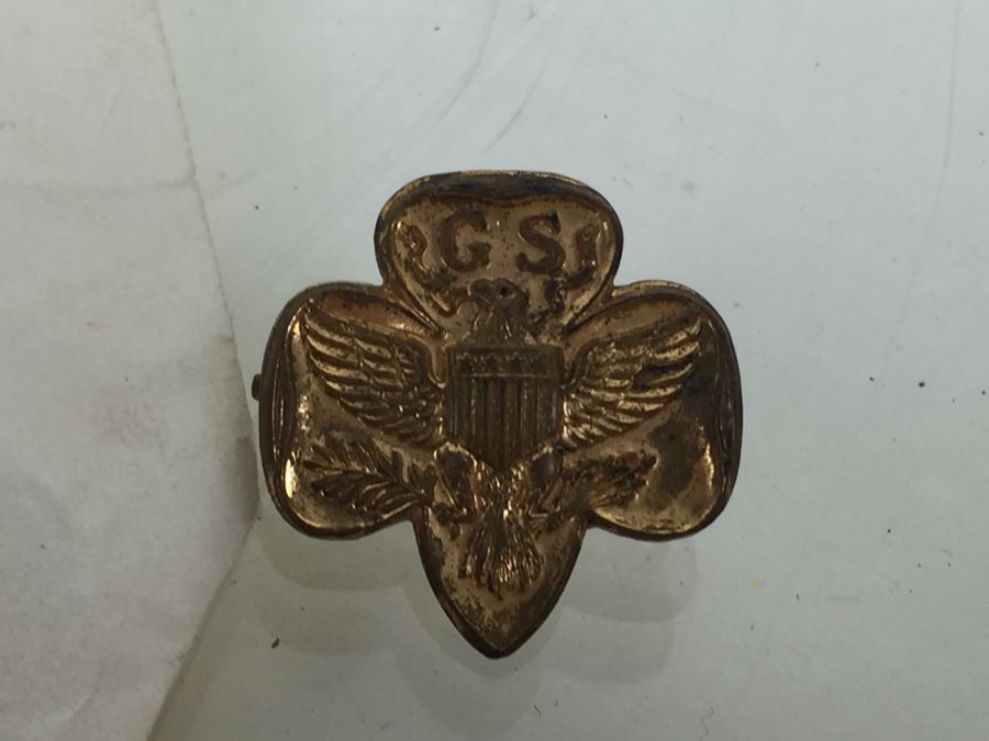 Large Collection Of Boy Scouts And Girl Scouts Collectibles Including Pocket Knife, Various Buttons, Medals, Scarf, Etc. Circa 1950's / 1960's [Photo 23]