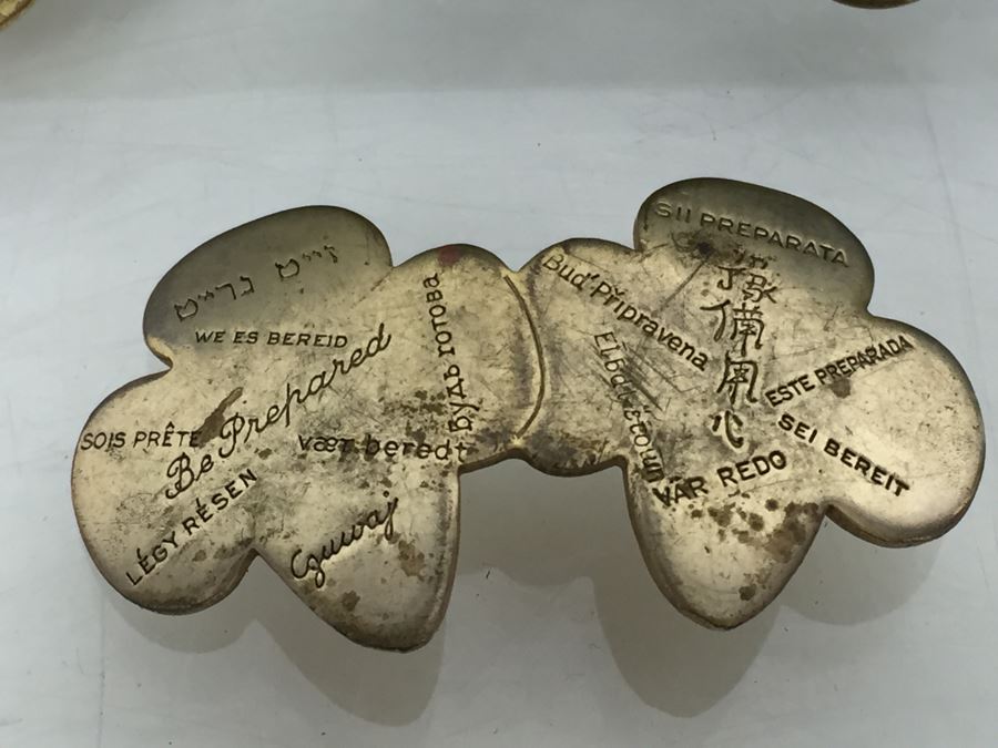 Large Collection Of Boy Scouts And Girl Scouts Collectibles Including Pocket Knife, Various Buttons, Medals, Scarf, Etc. Circa 1950's / 1960's [Photo 17]