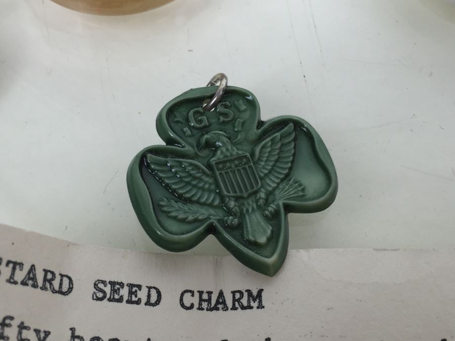 Large Collection Of Boy Scouts And Girl Scouts Collectibles Including Pocket Knife, Various Buttons, Medals, Scarf, Etc. Circa 1950's / 1960's [Photo 25]