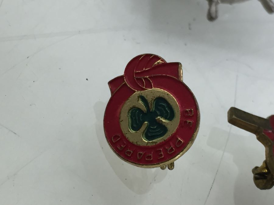 Large Collection Of Boy Scouts And Girl Scouts Collectibles Including Pocket Knife, Various Buttons, Medals, Scarf, Etc. Circa 1950's / 1960's [Photo 13]