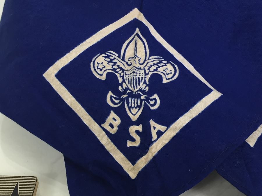 Large Collection Of Boy Scouts And Girl Scouts Collectibles Including Pocket Knife, Various Buttons, Medals, Scarf, Etc. Circa 1950's / 1960's [Photo 6]