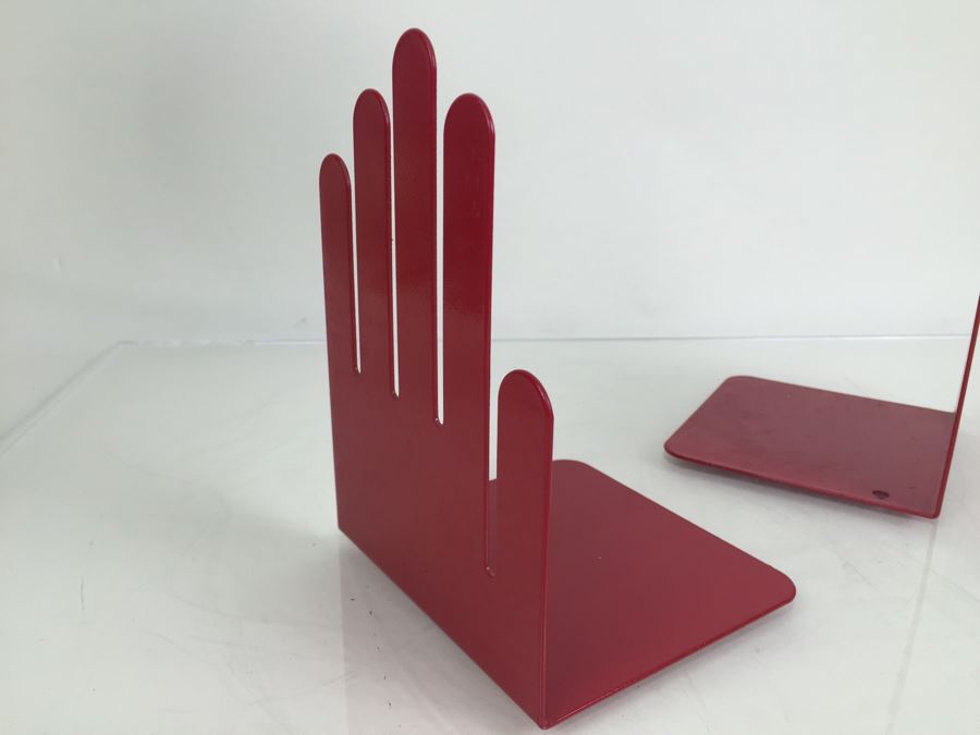 Vintage Spectrum Div Designs Red Hand Bookends Pop Art [Photo 5]