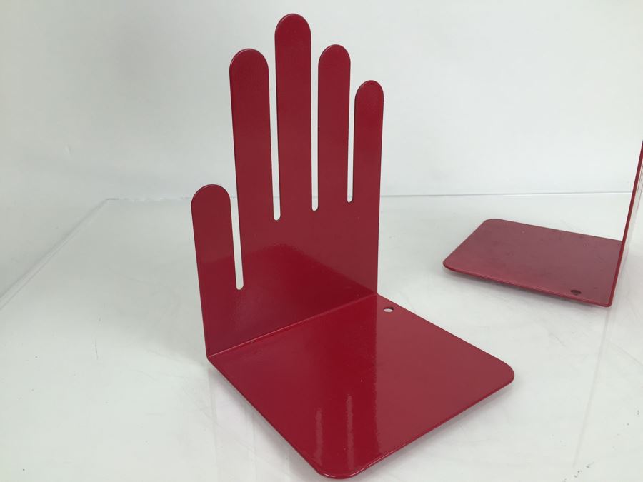 Vintage Spectrum Div Designs Red Hand Bookends Pop Art [Photo 6]