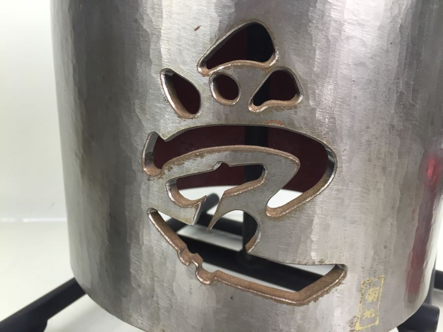 Large Signed Asian Bell Temple Buzzer With Stand And Mallot [Photo 5]