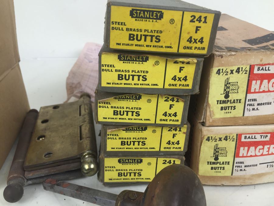 Stanley And Hager Brass Hinges New Old Stock [Photo 2]