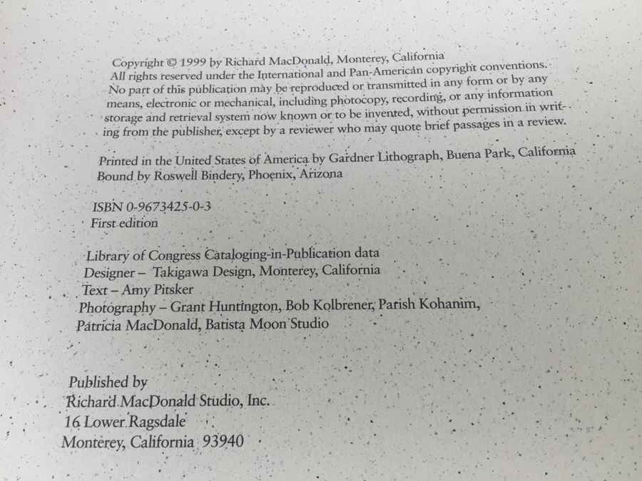 SIGNED 1st Edition 1999 Richard MacDonald Sculpture Book In Slipcase [Photo 8]