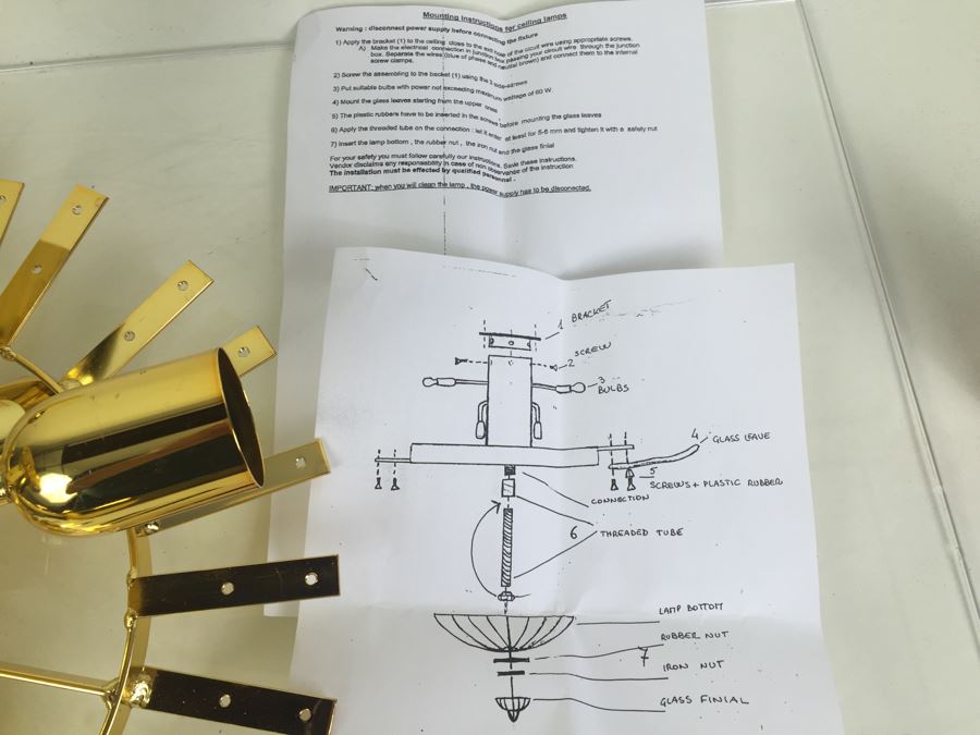 Stunning HORCHOW Ceiling Light Fixture Lamp [Photo 9]