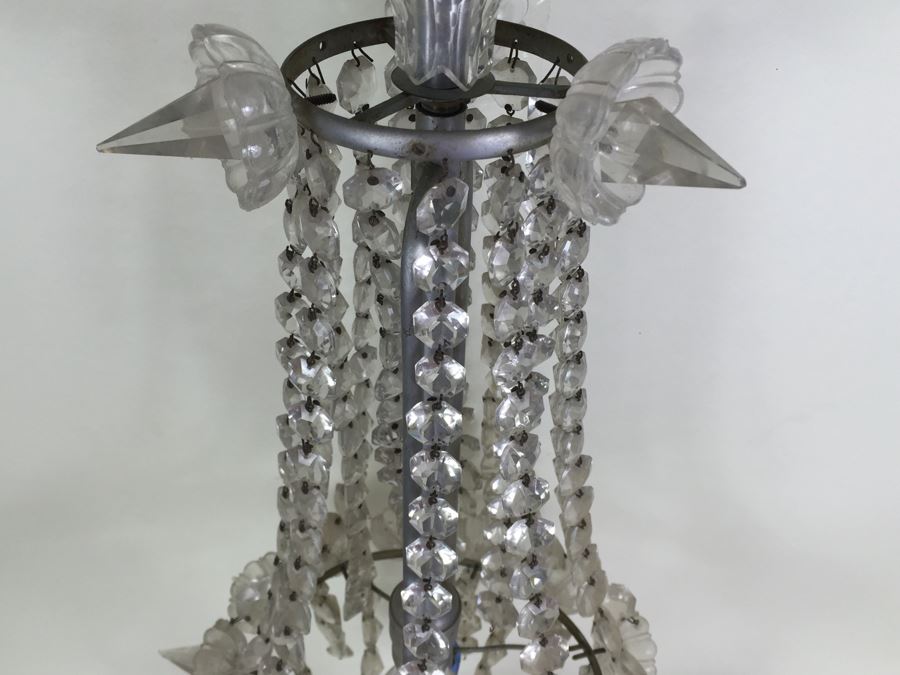 Stunning Long Crystal Chandelier As Found [Photo 15]