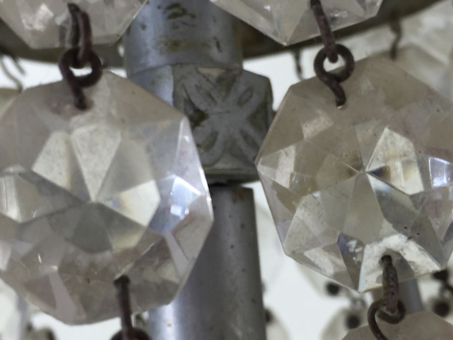 Stunning Long Crystal Chandelier As Found [Photo 9]