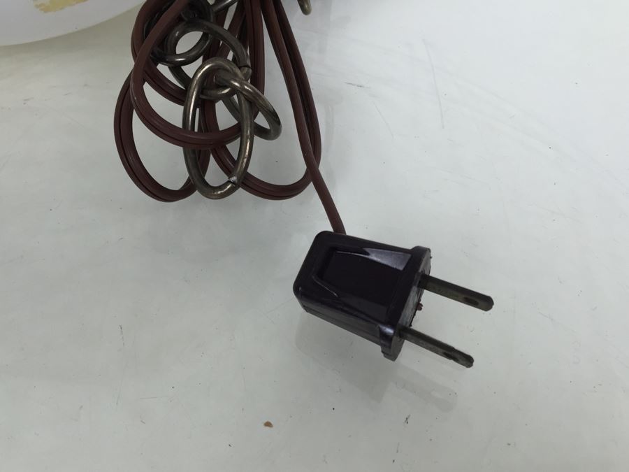 Vintage Glass Pendant Light Fixture With Plug And Chain [Photo 7]