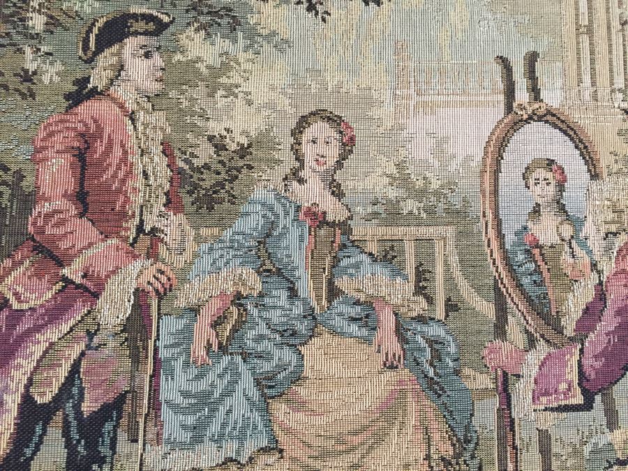 Early English Needlepoint Tapestry In Nice Gilt Frame [Photo 9]