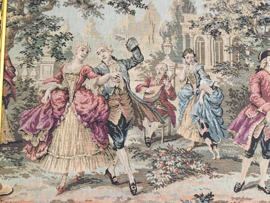 Early English Needlepoint Tapestry In Nice Gilt Frame [Photo 11]