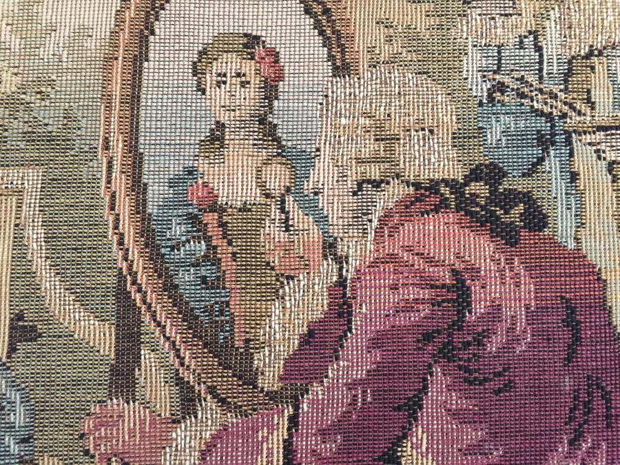 Early English Needlepoint Tapestry In Nice Gilt Frame [Photo 6]