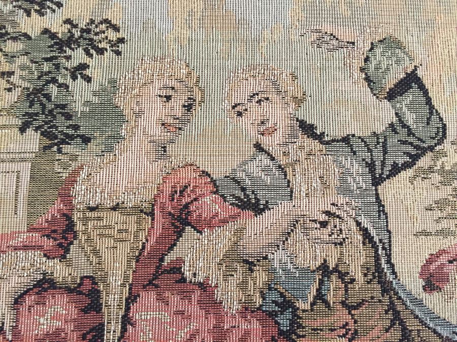 Early English Needlepoint Tapestry In Nice Gilt Frame [Photo 12]