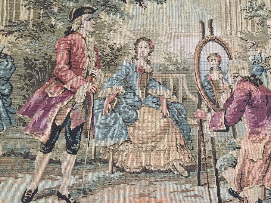 Early English Needlepoint Tapestry In Nice Gilt Frame [Photo 10]