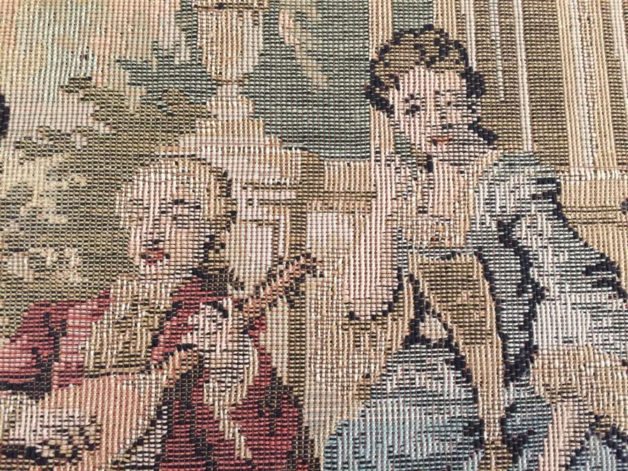 Early English Needlepoint Tapestry In Nice Gilt Frame [Photo 13]