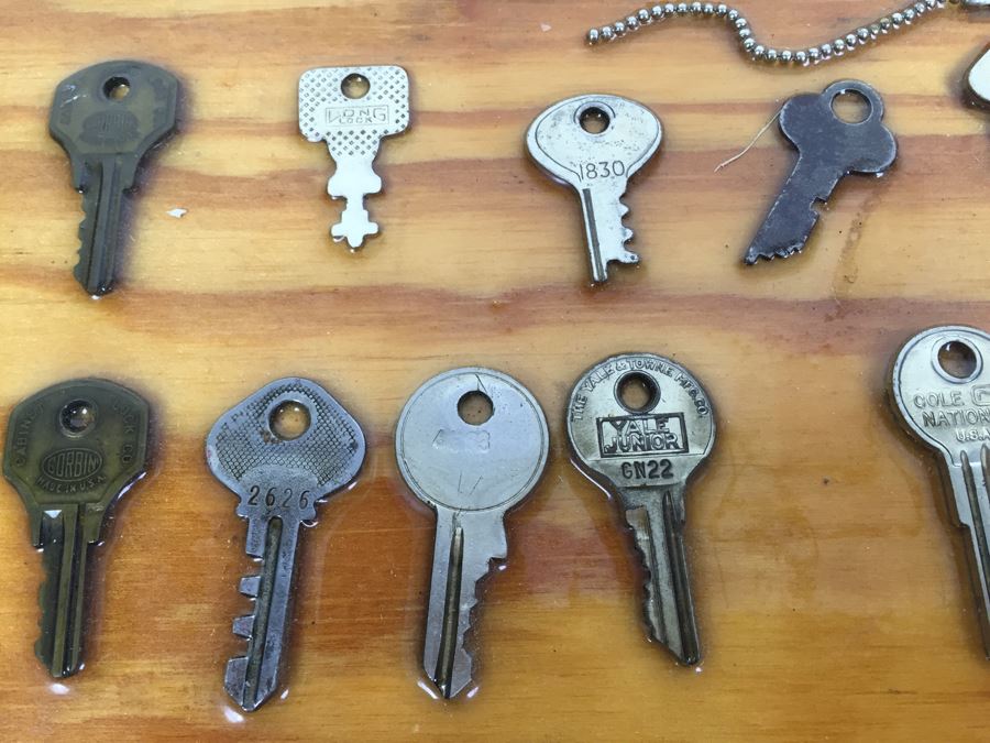 Folk Art Piece Showing Various Keys Surrounded By Pennies [Photo 8]