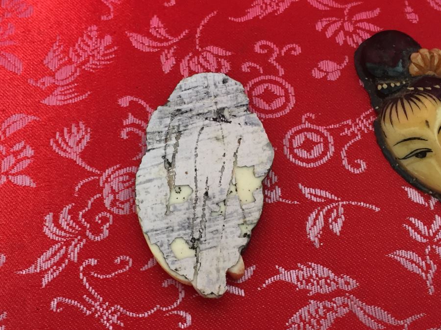 Vintage Shanghai China Wooden Jade Brass Jewelry Box Chest [Photo 16]