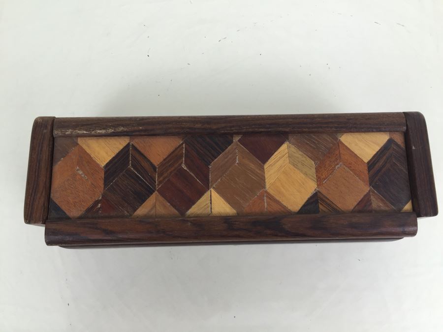 Wooden Inlay Geometric Pattern Box [Photo 2]