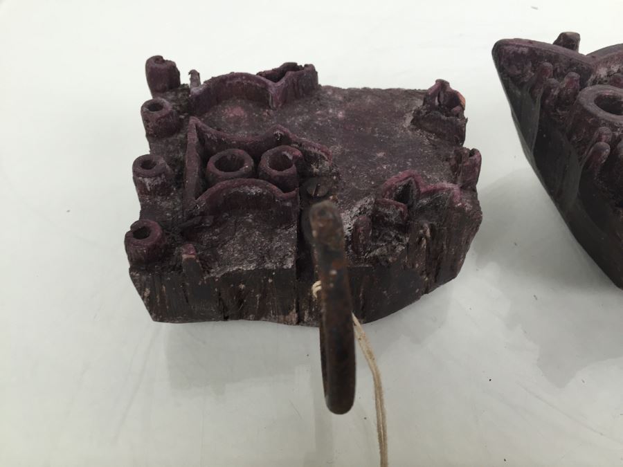 Batik Ink Block Wall Hook Made From Antique Printing Block New [Photo 5]