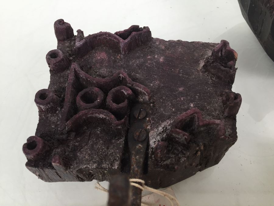 Batik Ink Block Wall Hook Made From Antique Printing Block New [Photo 11]