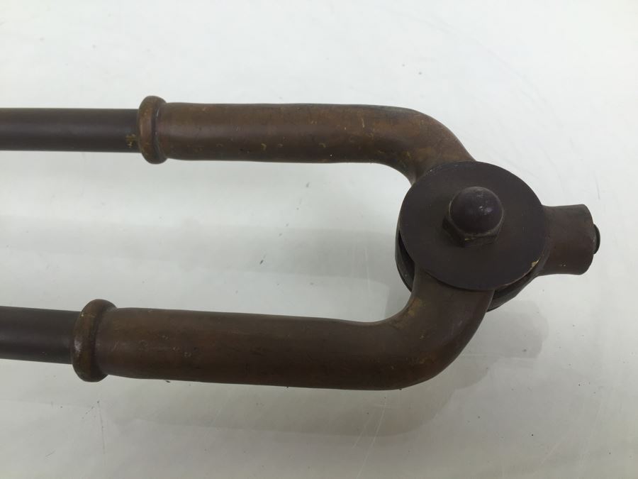 Vintage Brass Fireplace Hearth Tongs Grabber Tools Claws [Photo 9]