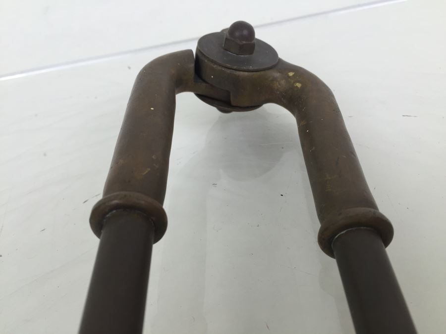 Vintage Brass Fireplace Hearth Tongs Grabber Tools Claws [Photo 12]