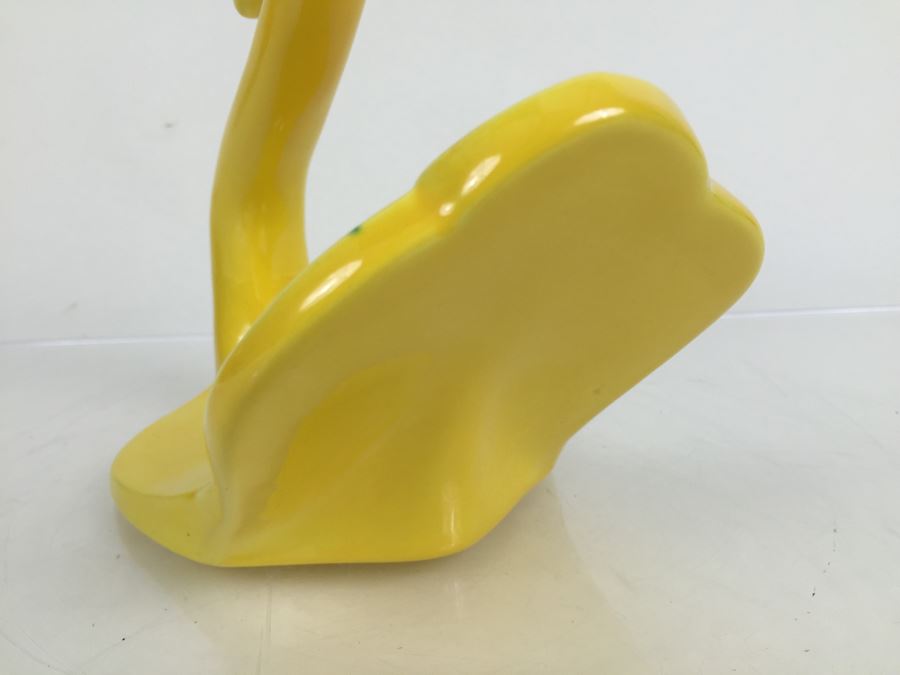 1978 Relco Mfg. Sundance Glazed Ceramic Swan Guest Towel Holder Yellow [Photo 8]