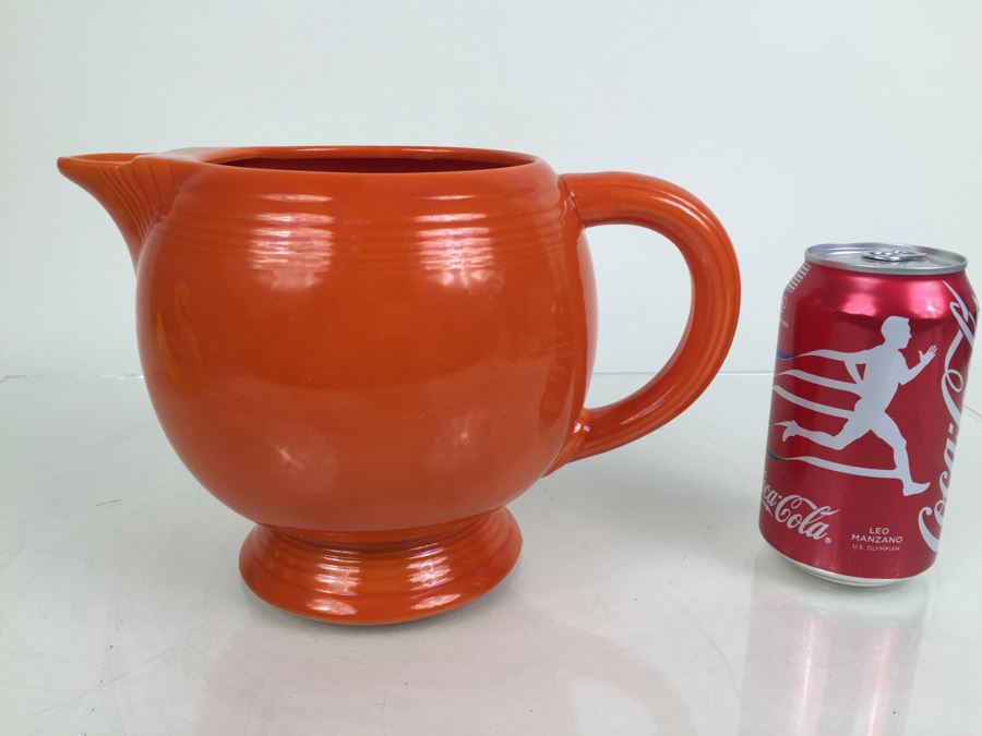 Fiesta Ware Orange Art Deco Ice Lip Pitcher [Photo 4]