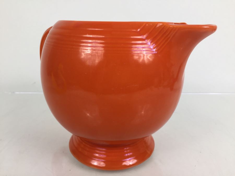 Fiesta Ware Orange Art Deco Ice Lip Pitcher [Photo 11]