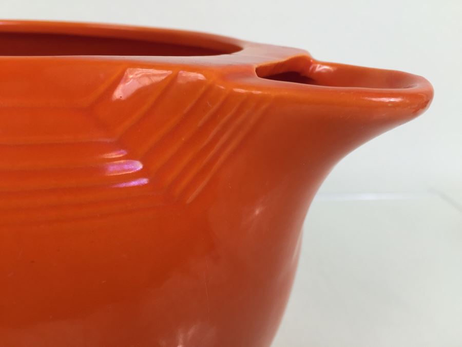 Fiesta Ware Orange Art Deco Ice Lip Pitcher [Photo 12]