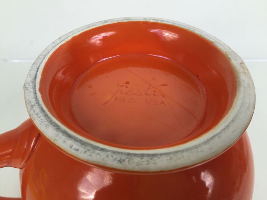Fiesta Ware Orange Art Deco Ice Lip Pitcher [Photo 13]