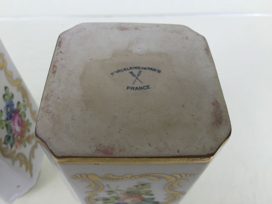 Pair Of Porcelaine De Paris France Bottles [Photo 9]