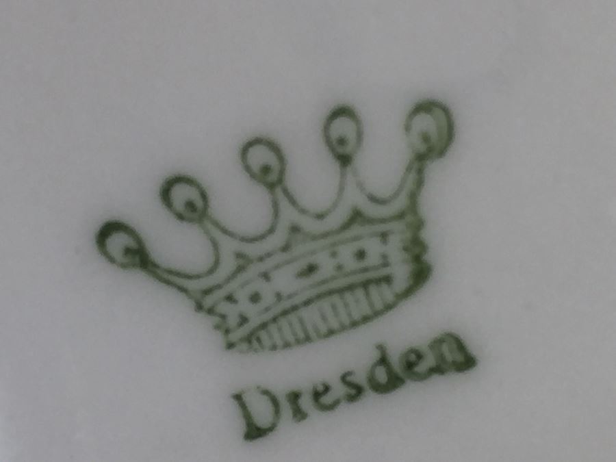 Vintage German Porcelain Dresden Lace Victorian Lady Piano Figurine Figure 5883 [Photo 22]