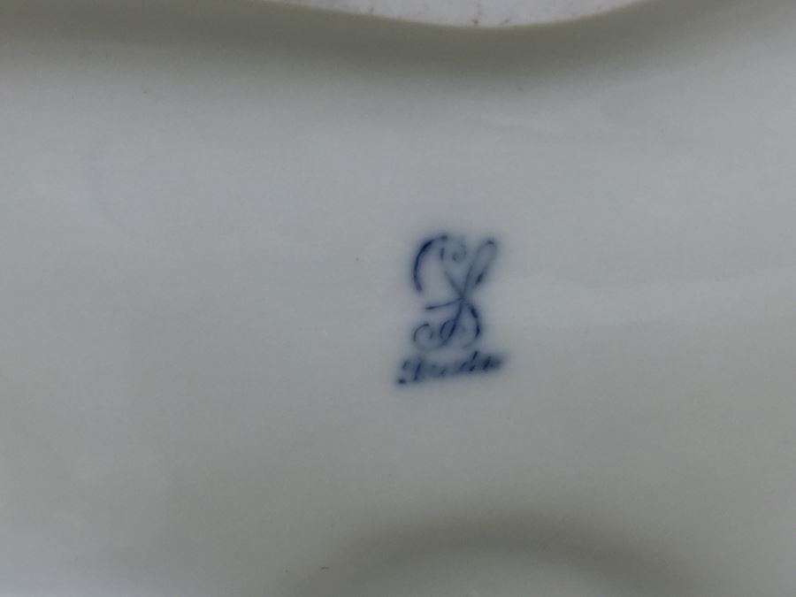 Vintage Dresden Porcelain Putto Cherub Floral Candle Holder With Bowl Dish Saxon [Photo 20]