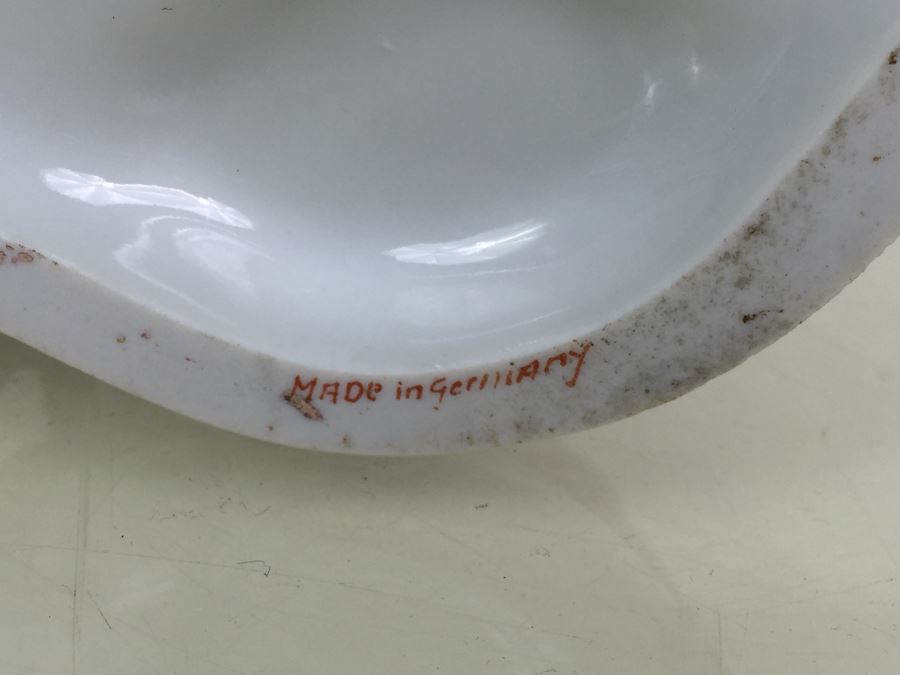 Vintage Dresden Porcelain Putto Cherub Floral Candle Holder With Bowl Dish Saxon [Photo 19]