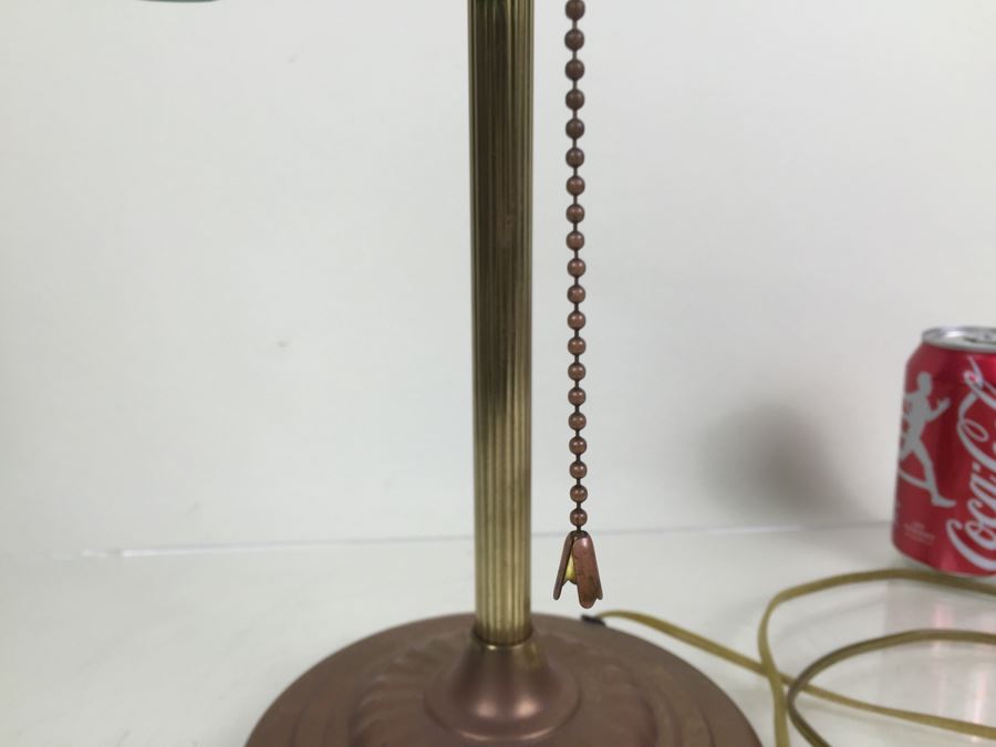 Green Glass Shade Bankers Lamp [Photo 7]