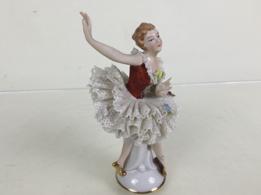 Vintage Gerold & Co. Tettau Bavaria Ballerina Porcelain Figurine 4502 [Photo 8]