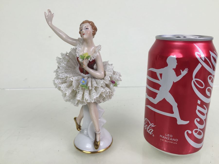 Vintage Gerold & Co. Tettau Bavaria Ballerina Porcelain Figurine 4502 [Photo 4]