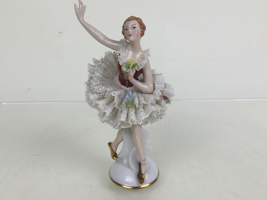 Vintage Gerold & Co. Tettau Bavaria Ballerina Porcelain Figurine 4502 [Photo 7]