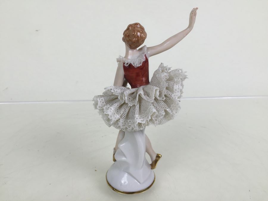 Vintage Gerold & Co. Tettau Bavaria Ballerina Porcelain Figurine 4502 [Photo 12]