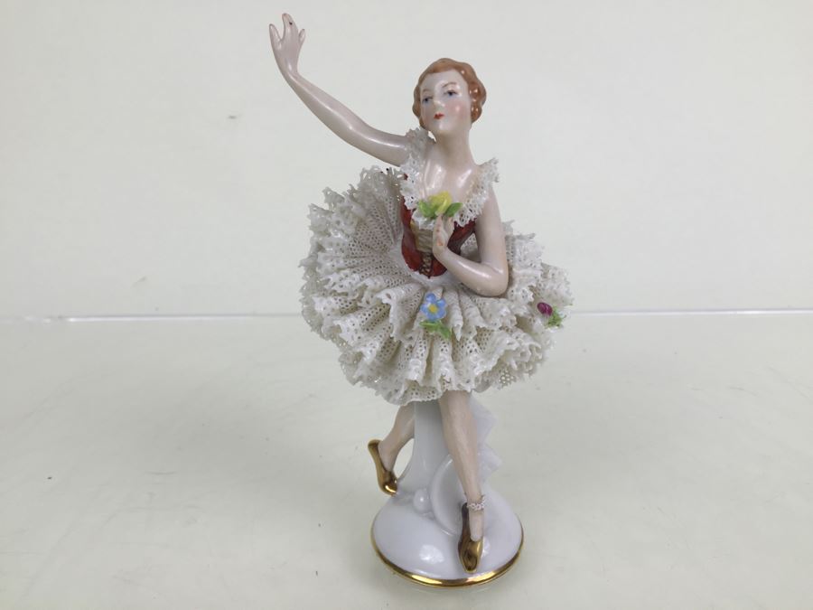 Vintage Gerold & Co. Tettau Bavaria Ballerina Porcelain Figurine 4502 [Photo 1]