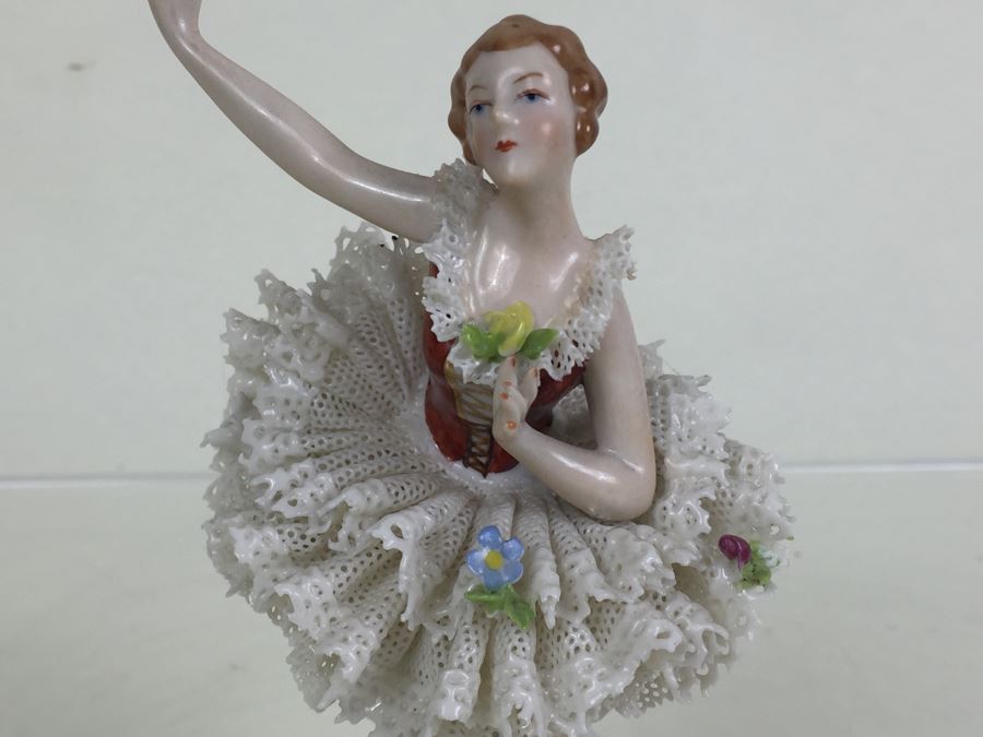 Vintage Gerold & Co. Tettau Bavaria Ballerina Porcelain Figurine 4502