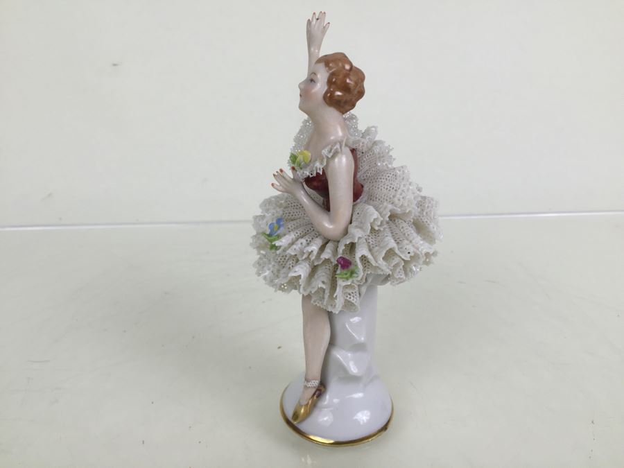 Vintage Gerold & Co. Tettau Bavaria Ballerina Porcelain Figurine 4502 [Photo 13]
