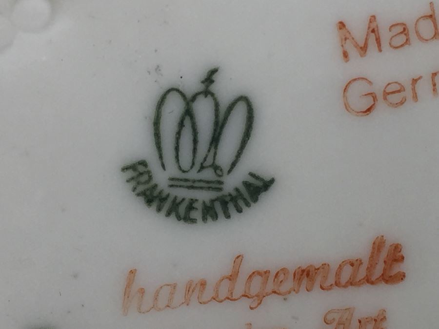 Vintage Frankenthal Porcelain Dresden Art Small Figurine Of Girl With Bouquet Of Flowers Lace 519 88 [Photo 14]