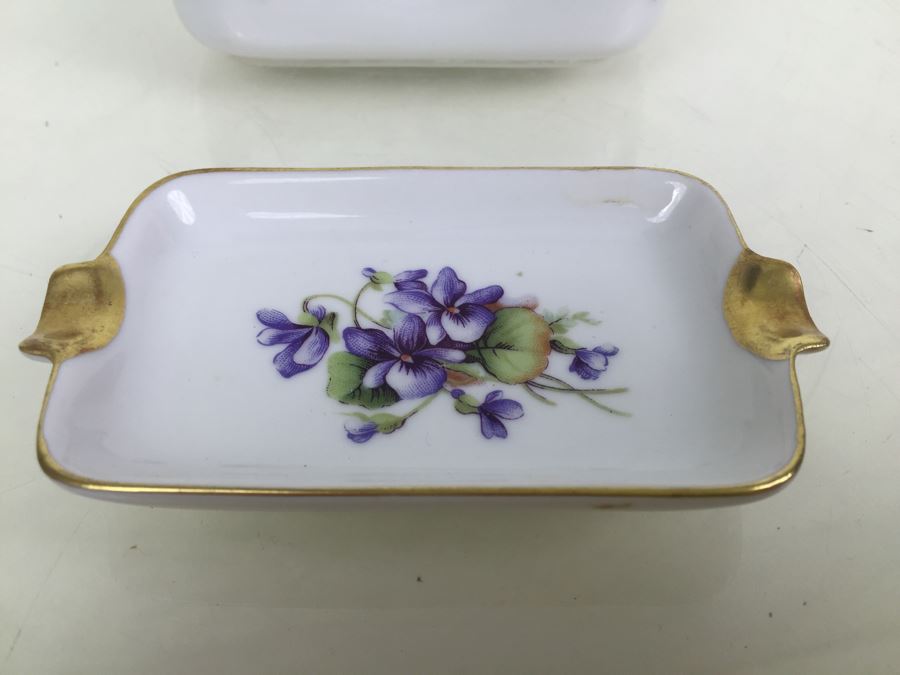 Eschenbach Bavaria-Germany Porcelain 3 Ashtray Set  [Photo 6]