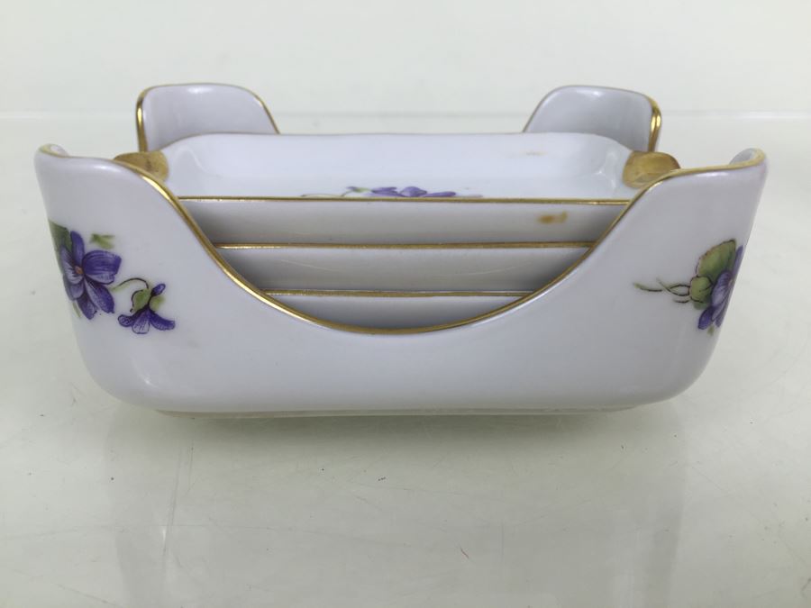 Eschenbach Bavaria-Germany Porcelain 3 Ashtray Set  [Photo 5]