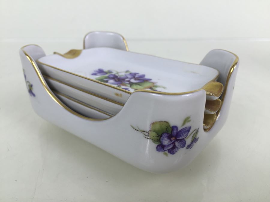 Eschenbach Bavaria-Germany Porcelain 3 Ashtray Set  [Photo 2]